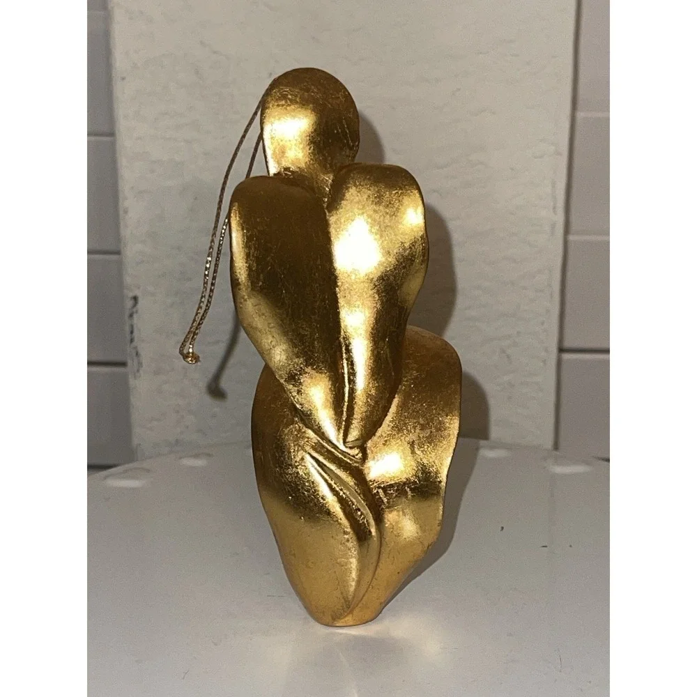 Vintage 90's Hallmark Gold Color Praying Angel‎ Ornament